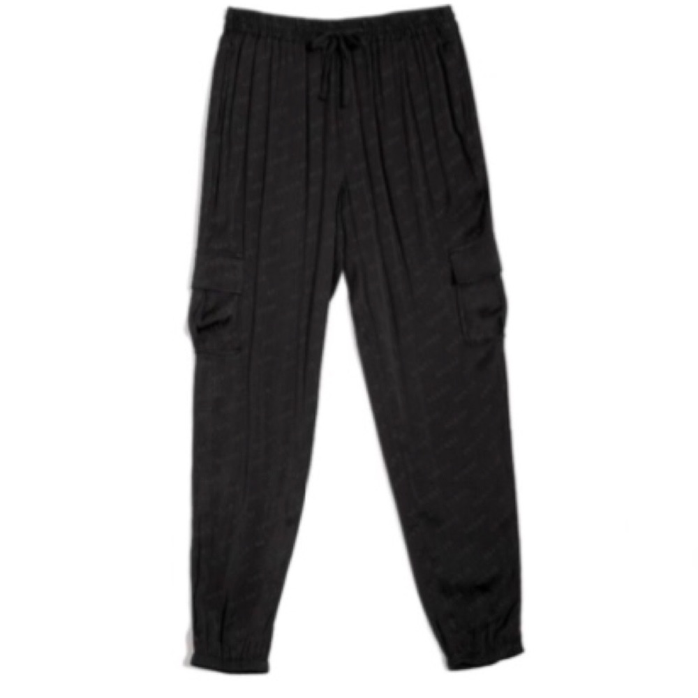 Guess Black Silky Cargo Pants